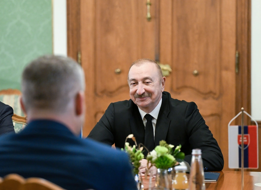 Bratislavada Azərbaycan Prezidenti İlham Əliyevin Slovakiya Prezidenti ilə geniş tərkibdə görüşü olub - FOTO - YENİLƏNİB
