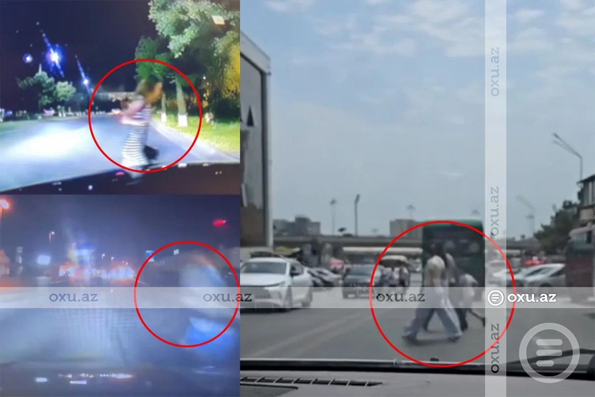 Bakıda piyadalar qəza şəraiti yaratdılar - ANBAAN VİDEO
