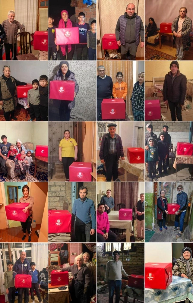 Leyla Əliyevanın təşəbbüsü ilə "Bizim Mətbəx" layihəsi çərçivəsində aztəminatlı ailələrə bayram sovqatları çatdırılıb