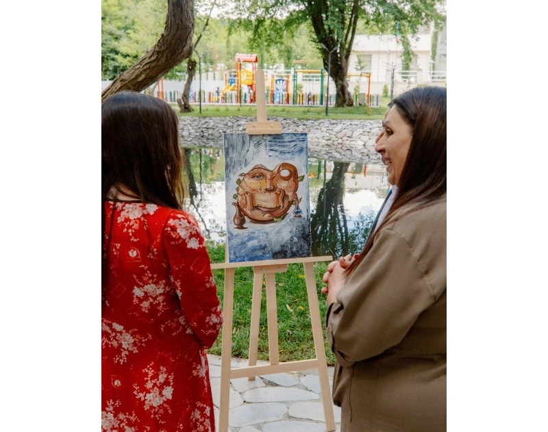 Leyla Əliyeva Qəbələdə fərdi sərginin açılışında və ağacəkmə aksiyasında iştirak edib - FOTO