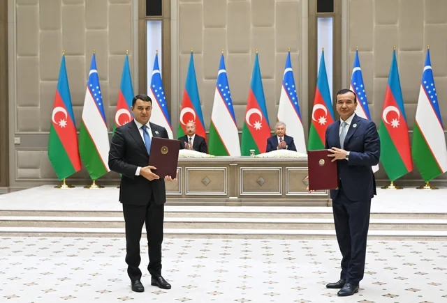 Daşkənddə Azərbaycan-Özbəkistan sənədlərinin imzalanması və mübadiləsi mərasimi olub - FOTO