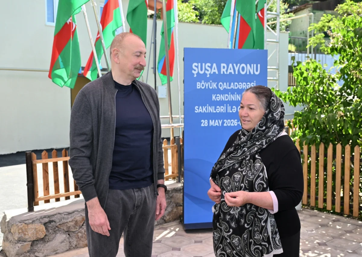 İlham Əliyev Şuşanın Böyük Qaladərəsi kəndində - FOTOLAR