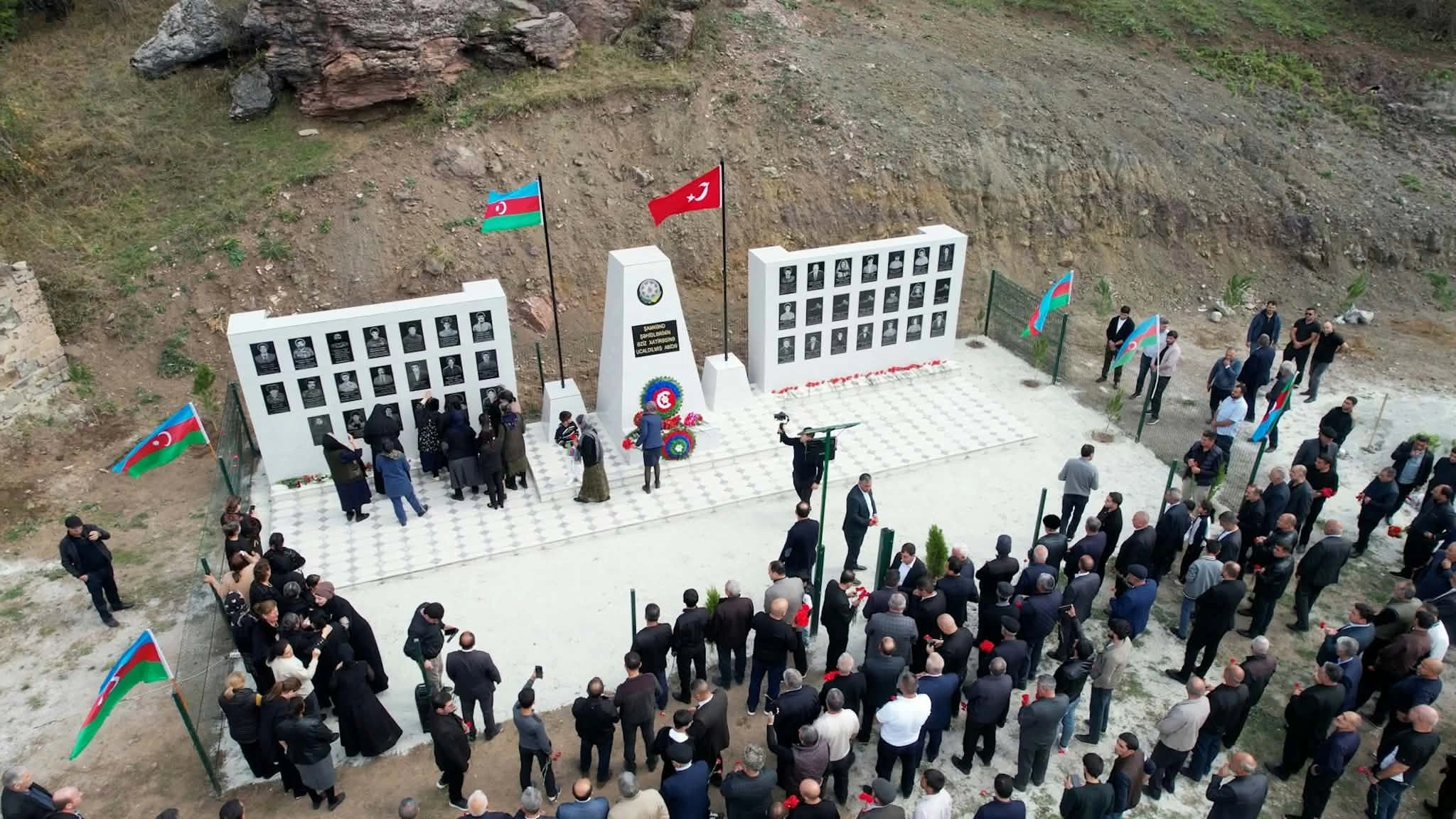 Laçının bu kəndində şəhidlərin xatirə kompleksinin açılışı oldu...-İşğaldan 33 il sonra - FOTOLAR
