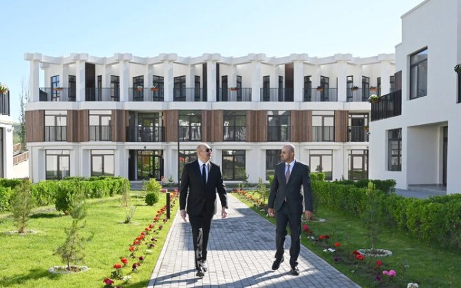 İlham Əliyev Zəngilanda inşa olunmuş ilk yaşayış kompleksinin açılışında iştirak etdi - FOTOLAR