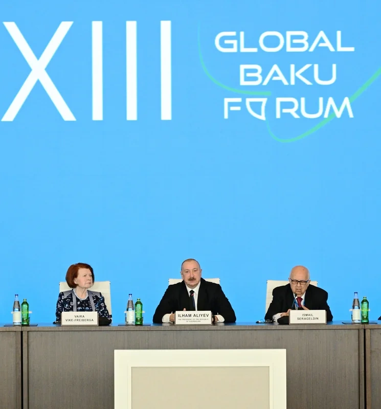 İlham Əliyev XIII Qlobal Bakı Forumunun açılış mərasimində çıxış edib - YENİLƏNİB + FOTO