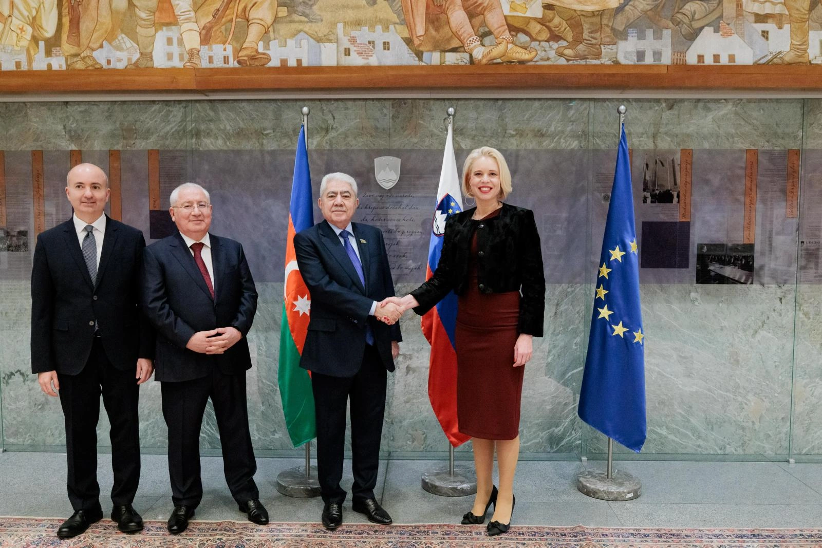 Ağalar Vəliyevin rəhbərlik etdiyi parlament nümayəndə heyəti Sloveniya Respublikasına səfər edib - FOTO