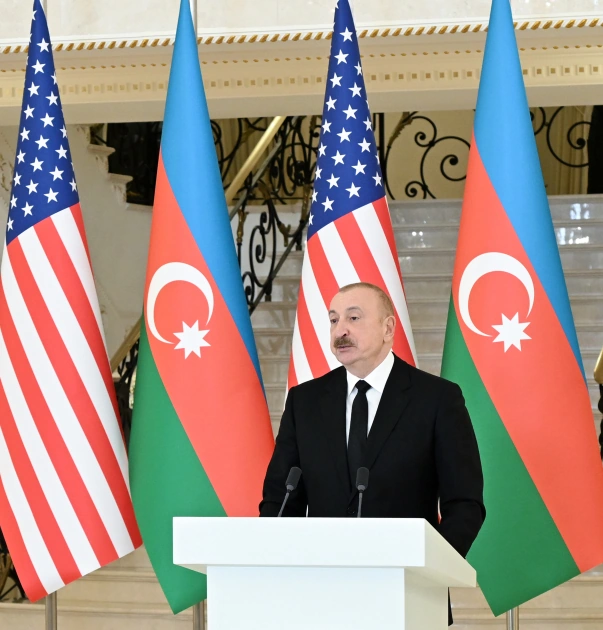 İlham Əliyevlə Cey Di Vens mətbuata bəyanatlarla çıxış ediblər - FOTO - YENİLƏNİB