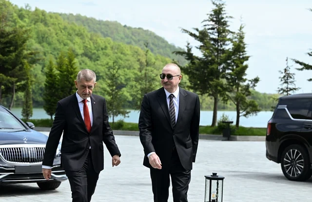 Prezident İlham Əliyevin adından Çexiyanın Baş nazirinin şərəfinə rəsmi lanç verildi - FOTO