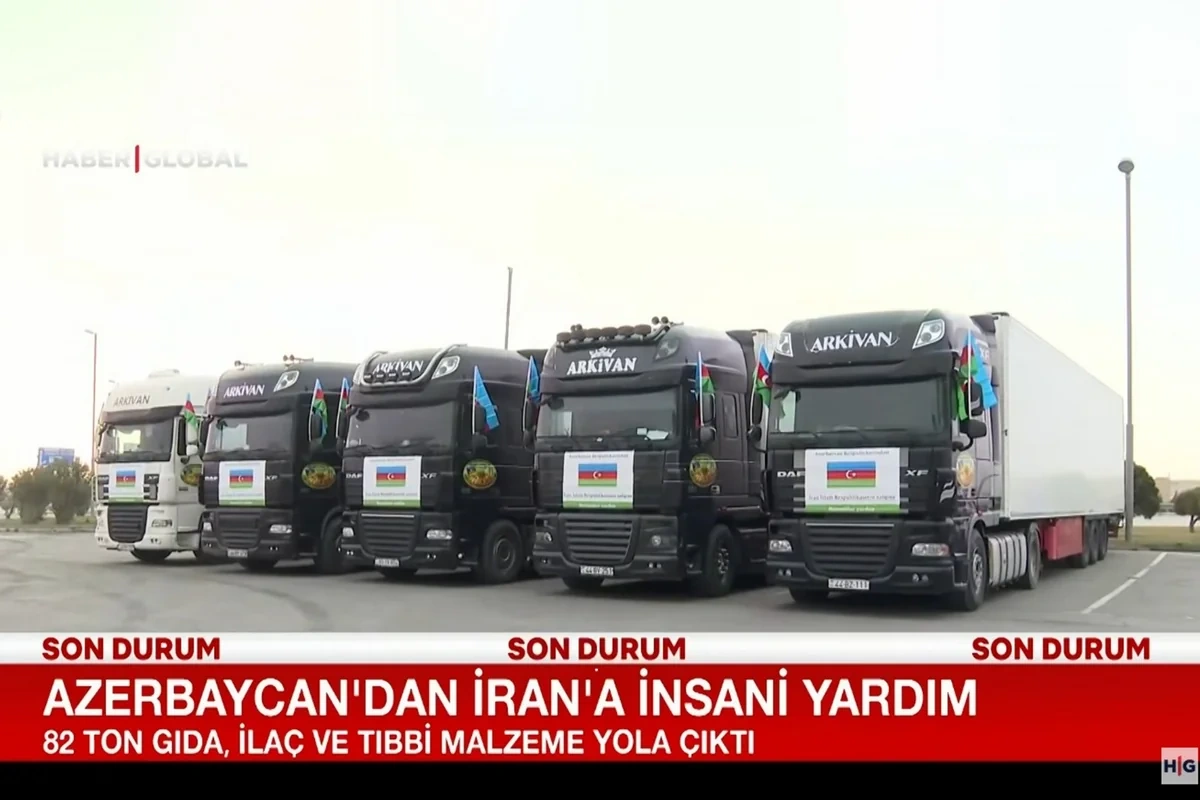 "Haber Global" Azərbaycanın İrana göndərdiyi humanitar yardımla bağlı süjet hazırlayıb - VİDEO