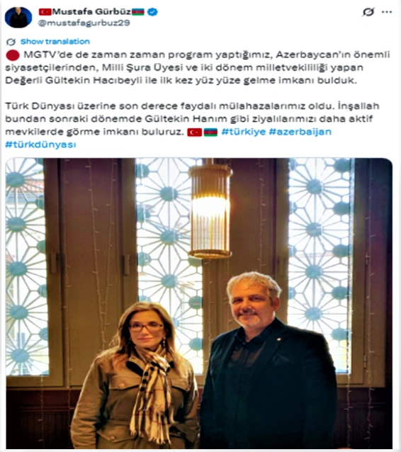 “FETO” terror təşkilatının bəzi üzvlərinin Gültəkin Hacıbəylini dəstəkləmələrinə dair faktlar
