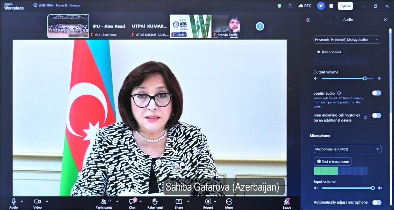 Sahibə Qafarova: "Rəqəmsal idarəetmə müasir parlamentlərin əsas sütunudur"