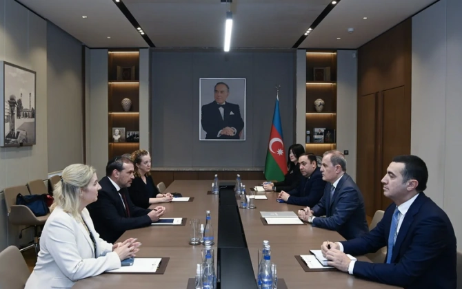 Ceyhun Bayramov Arye Laytstounla Azərbaycan-ABŞ strateji tərəfdaşlığını müzakirə etdi - FOTO
