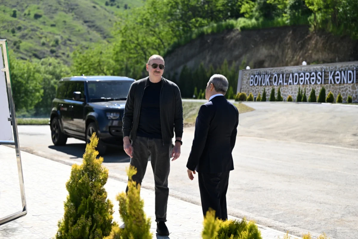 İlham Əliyev Şuşanın Böyük Qaladərəsi kəndində - FOTOLAR