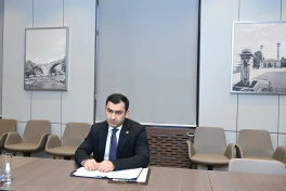 Ceyhun Bayramov Beynəlxalq Mülki Müdafiə Təşkilatının Baş katibi Ərgüc Kələntərli ilə görüşüb - FOTO