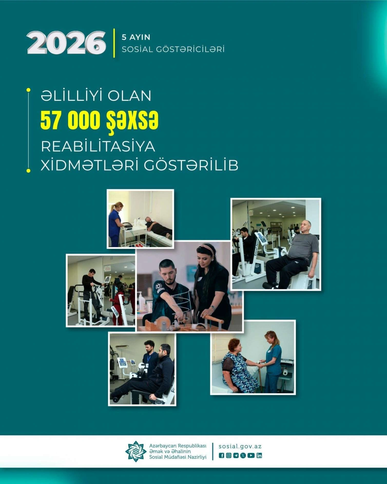 Əlilliyi olan 57 min şəxsə reabilitasiya xidmətləri göstərilib
