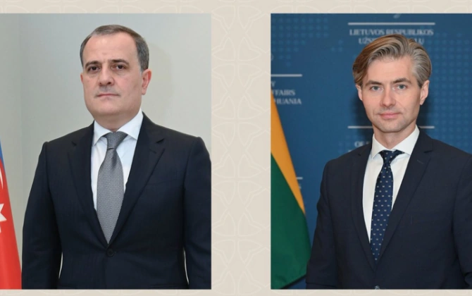 Azərbaycan və Litva XİN rəhbərləri regional təhlükəsizlik məsələlərini müzakirə ediblər