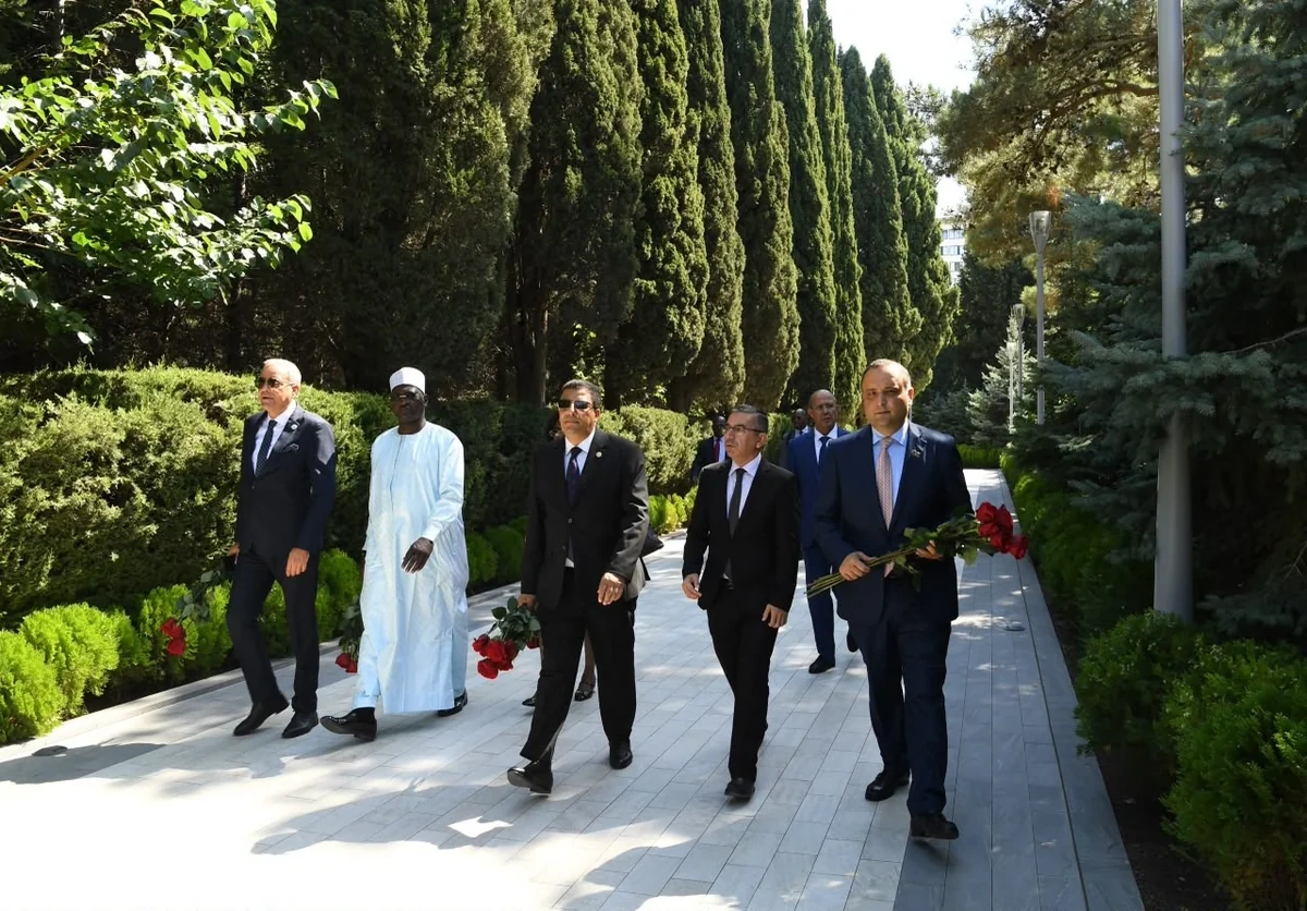 Pan-Afrika Parlamentinin prezidenti Fəxri xiyabanı və Zəfər parkını ziyarət edib - FOTO