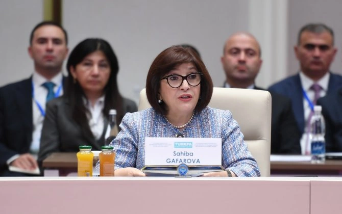 Sahibə Qafarova Bişkekdə TÜRKPA Şurasının iclasında çıxış edib - FOTO