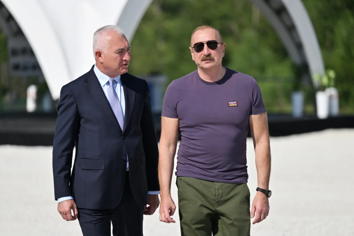 İlham Əliyev Laçında "Həkəriçay" su anbarının təməlini qoydu - FOTO