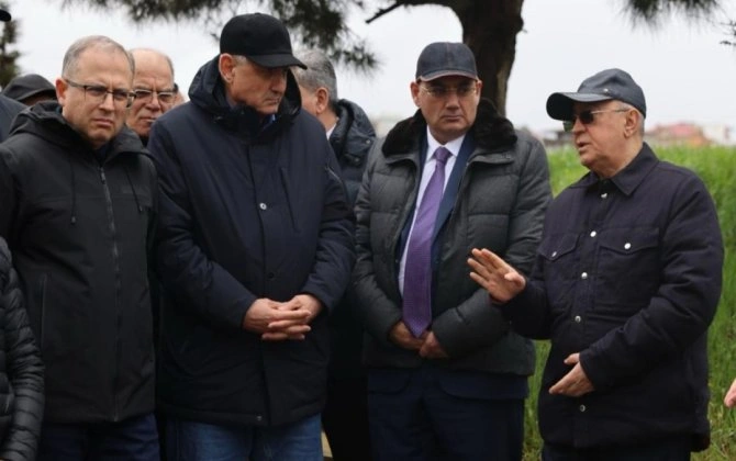 Kəmaləddin Heydərov Badamdarda sürüşmə sahəsinə baxış keçirib - VİDEO - FOTO