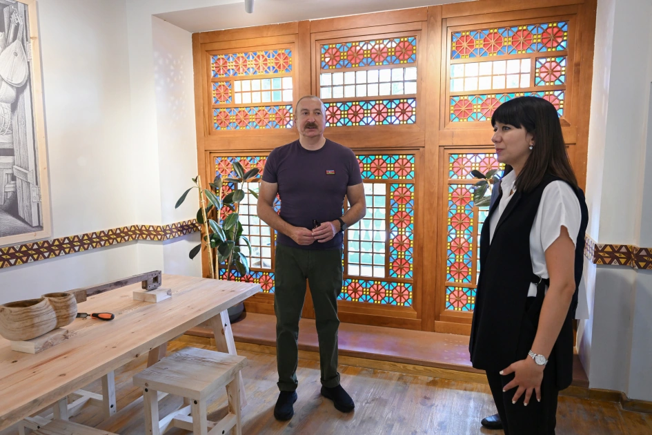 Prezident “Sadıqcanın evi”ndə - FOTOLAR