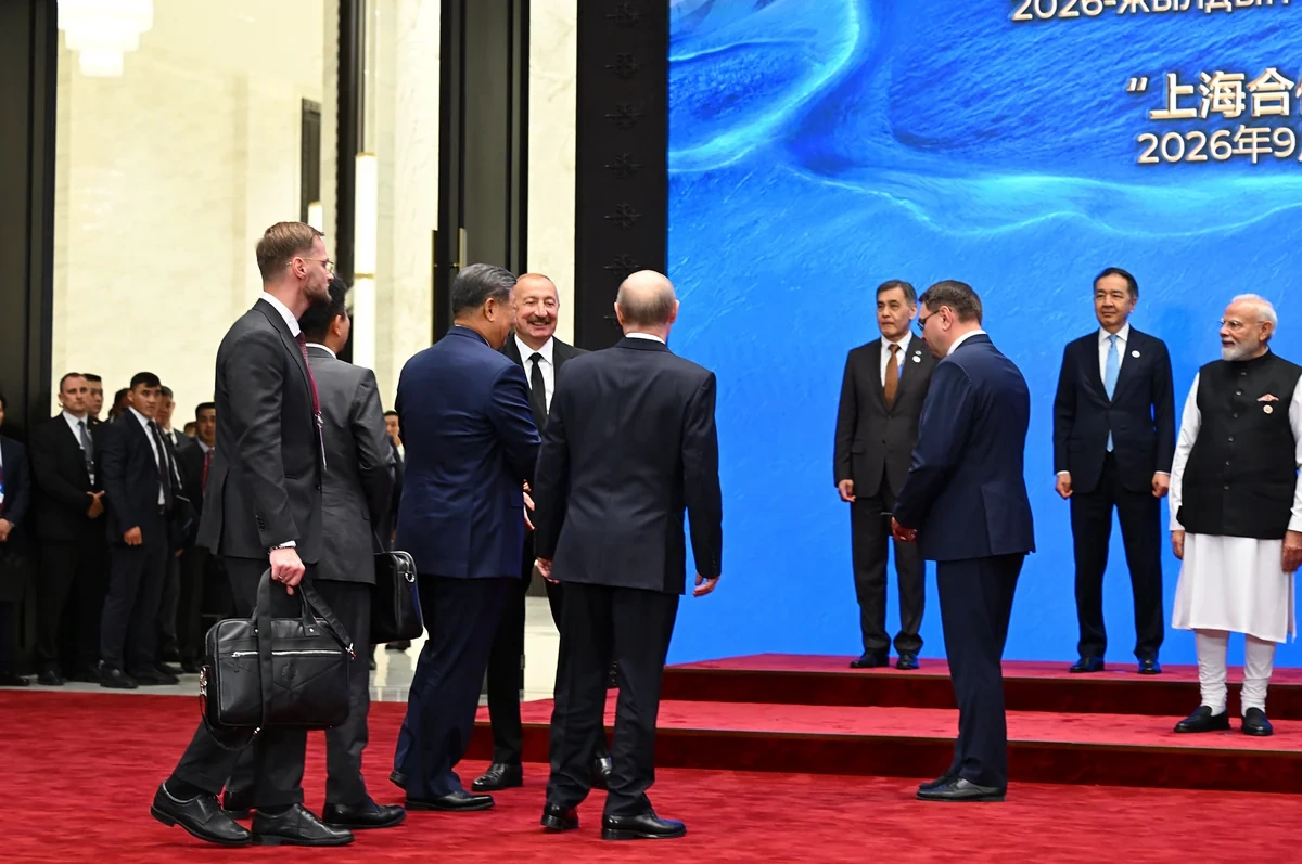 Prezident İlham Əliyev "ŞƏT plyus" formatında görüşdə çıxış etdi - FOTO - YENİLƏNİB