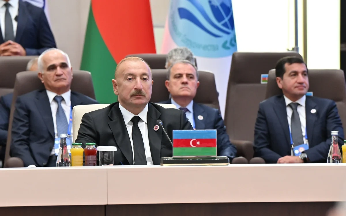 Prezident İlham Əliyev "ŞƏT plyus" formatında görüşdə çıxış etdi - FOTO - YENİLƏNİB