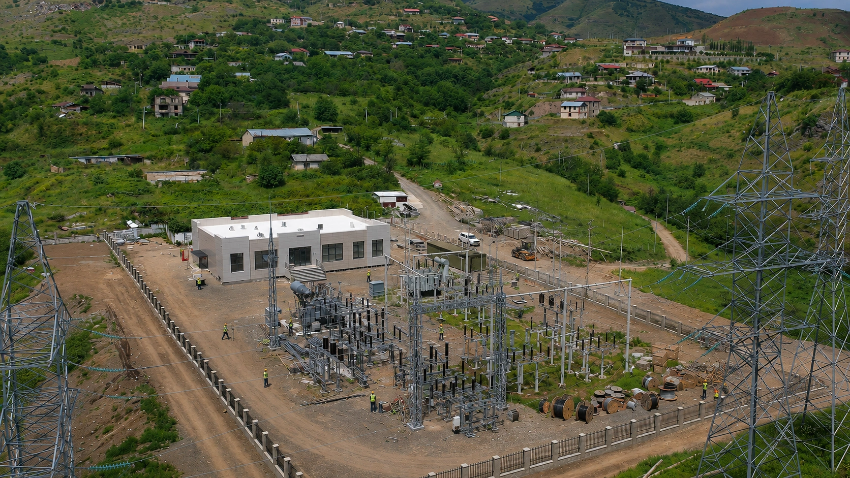 Xankəndi və Ağdərədə 110 kV-luq yarımstansiyalar tikilir - FOTO/VİDEO