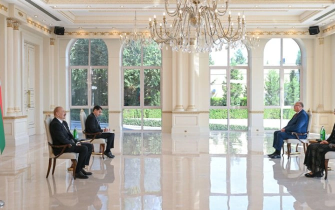 İlham Əliyev Estoniyanın Azərbaycanda yeni təyin olunmuş səfirini qəbul etdi - FOTO
