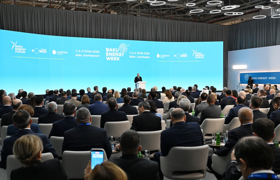 İlham Əliyev Bakı 31-ci "Baku Energy Forum"un rəsmi açılış mərasimində çıxış etdi - YENİLƏNİB + FOTO