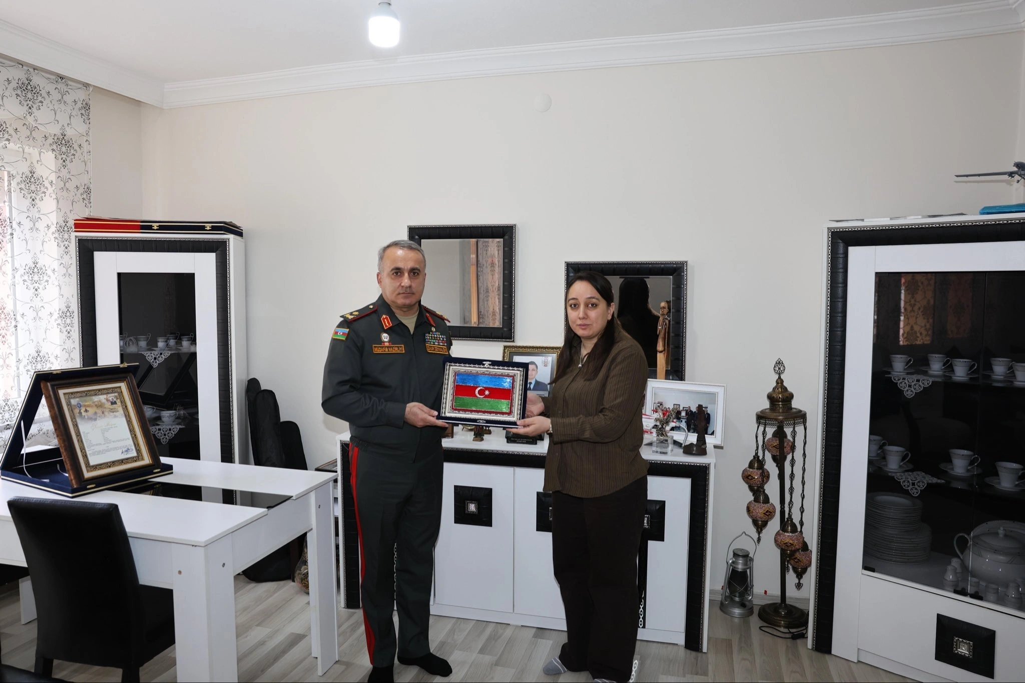 Azərbaycanın hərbi attaşesi Amasiyada şəhid ailələrini ziyarət etdi - FOTO