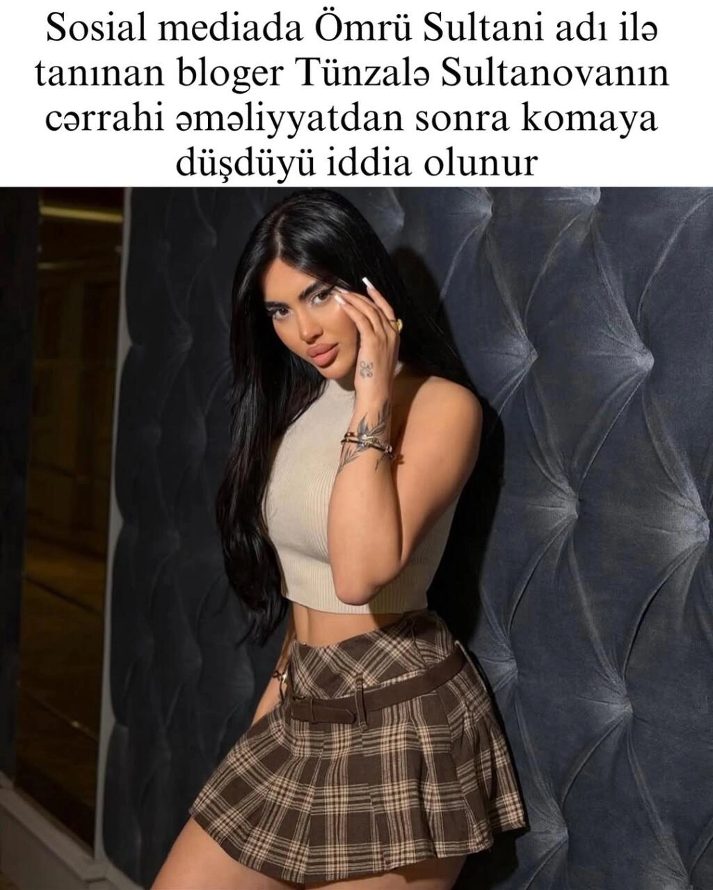 Ömrü Sultani ilə məsələdə adı hallanan hospitaldan cavab: "Bizdə nə müalicə alıb, nə də ölüb" - Yenilənib - FOTO