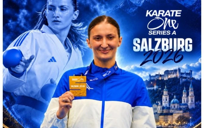 Azərbaycan karateçisi İrina Zaretska Avstriyada qızıl medal qazanıb