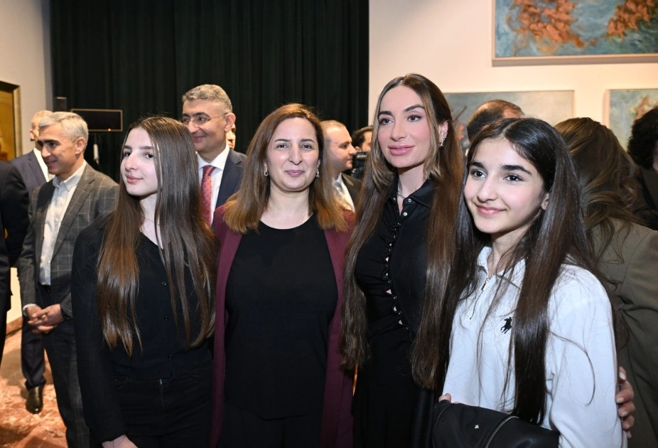 Leyla və Arzu Əliyevalar Tiranada MAMA "Ana təbiət" beynəlxalq incəsənət sərgisinin açılışında - FOTOLAR