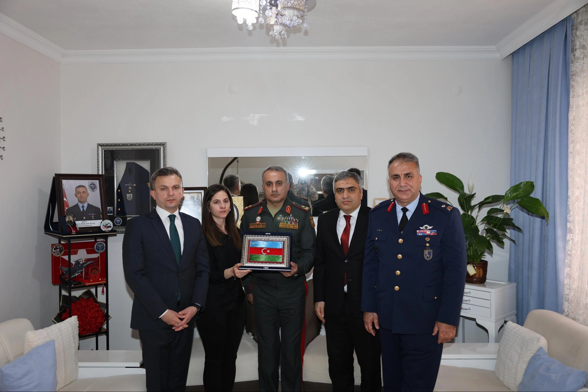 Azərbaycanın hərbi attaşesi Amasiyada şəhid ailələrini ziyarət etdi - FOTO