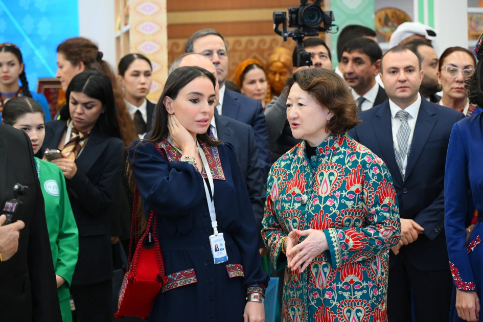 Leyla Əliyeva Türkmənistanda beynəlxalq konfransda iştirak edib - FOTO