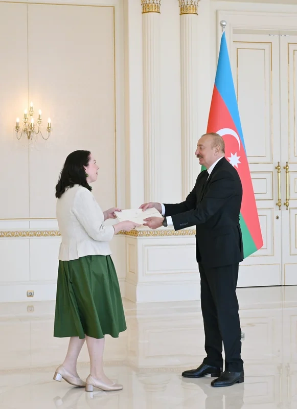 Prezident İrlandiyanın Azərbaycana yeni təyin olunmuş səfirini qəbul etdi - FOTO