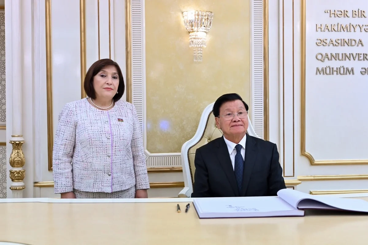 Sahibə Qafarova Laos Prezidenti ilə görüşdü - FOTO