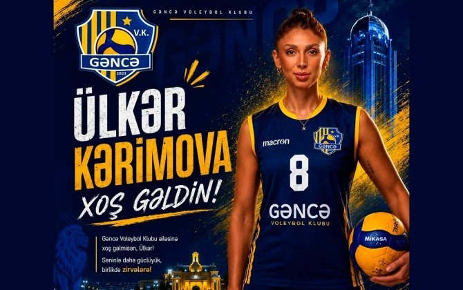 "Gəncə" klubu Azərbaycan millisinin üzvü Ülkər Kərimova ilə müqavilə imzalayıb