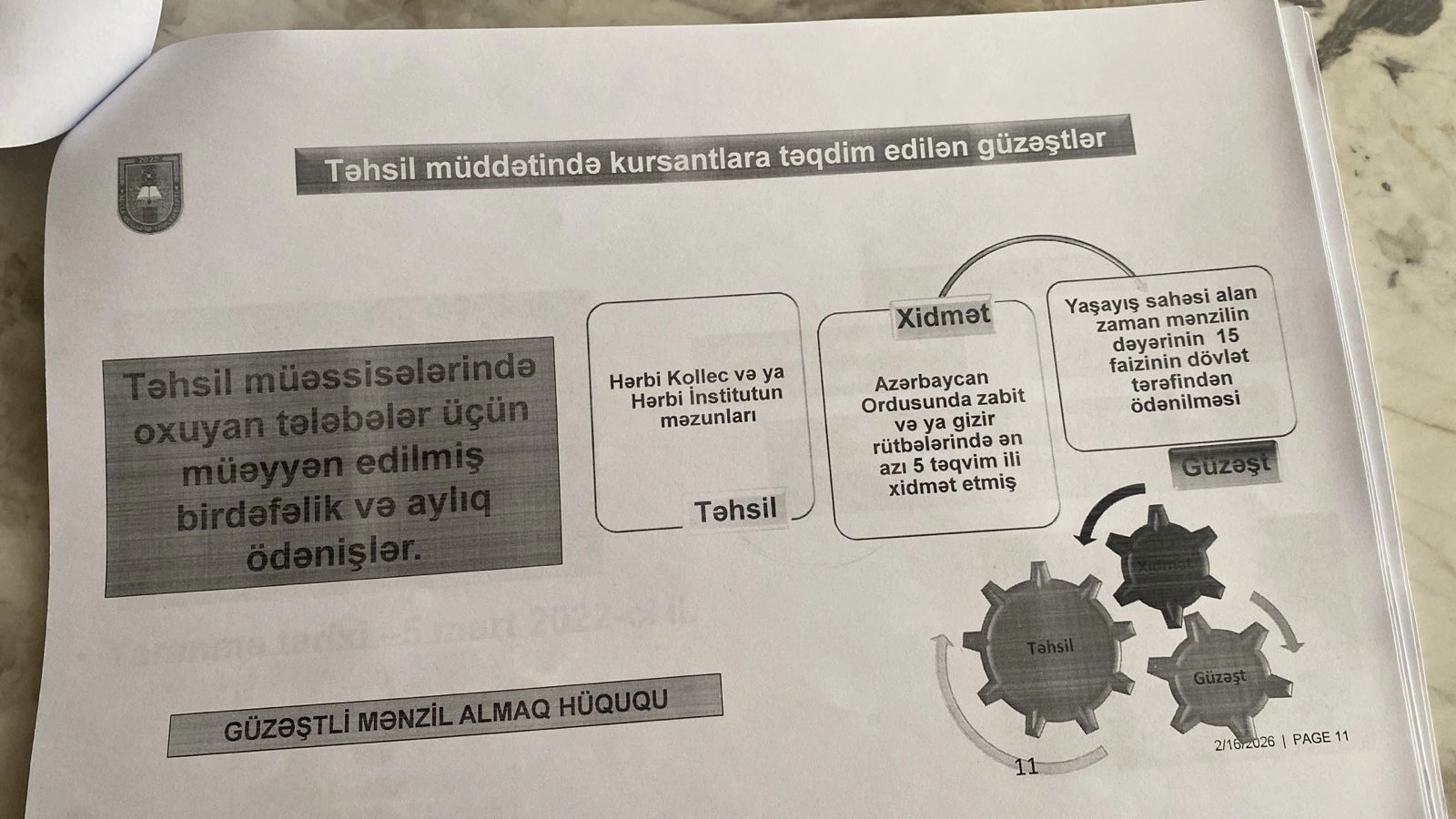 Milli Mudafiə Unuversitetinin tabeliyində olan bütün xüsusi təyinatlı tədris müəssisələrində hazırlanan kadrlar muasir tələblərə cavab verirlər