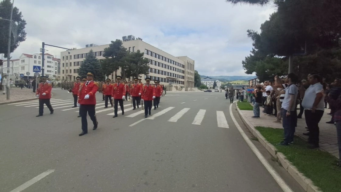 Xankəndidə hərbçilərin yürüşü keçirildi - FOTOLAR