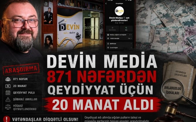 “DEVİN MEDİA” 871 nəfərdən qeydiyyat üçün 20 manat aldı - ÖZƏL+FOTO