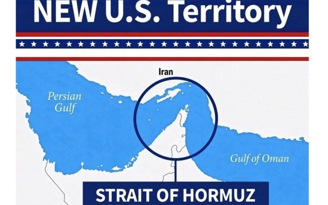 Tramp Hörmüz boğazını yenidən ABŞ ərazisi kimi göstərdi
