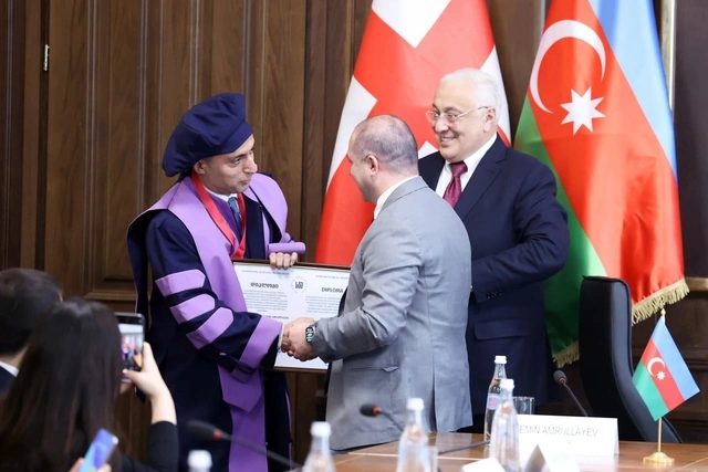 Emin Əmrullayev Gürcüstan Texniki Universitetinin fəxri doktoru adı ilə təltif olunub