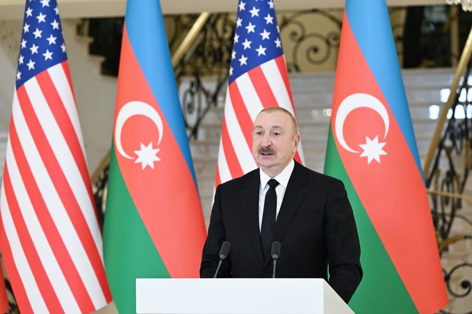 İlham Əliyevlə Cey Di Vens mətbuata bəyanatlarla çıxış ediblər - FOTO - YENİLƏNİB