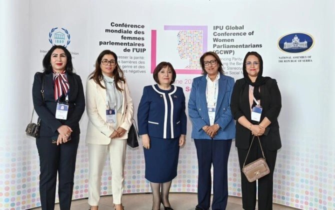 Sahibə Qafarova Qlobal Konfrans çərçivəsində bir sıra görüşlər keçirib - FOTO