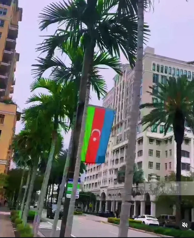 ABŞ-nin Florida ştatının məşhur küçəsində Azərbaycan bayrağı ucaldılıb - FOTO