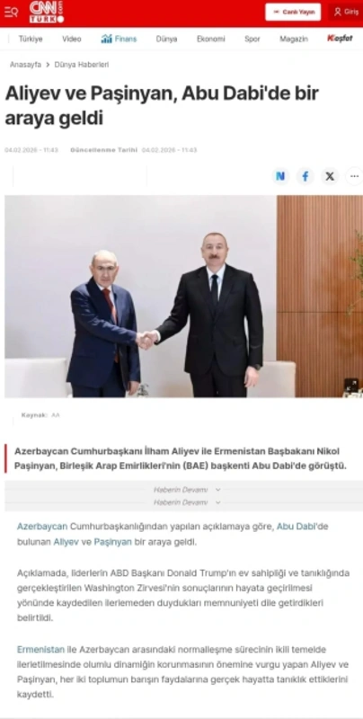 Dünya mediası Azərbaycan Prezidentinin BƏƏ səfərindən yazmaqda davam edir - FOTO