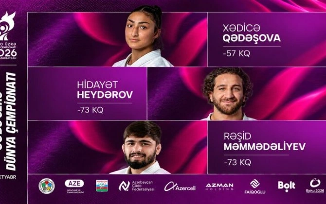 Dünya çempionatı: Hidayət Heydərov və daha 2 cüdoçumuz mübarizəyə başlayır