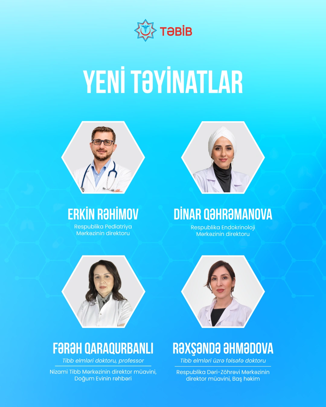TƏBİB-in rəhbərindən yeni təyinatlar - FOTO